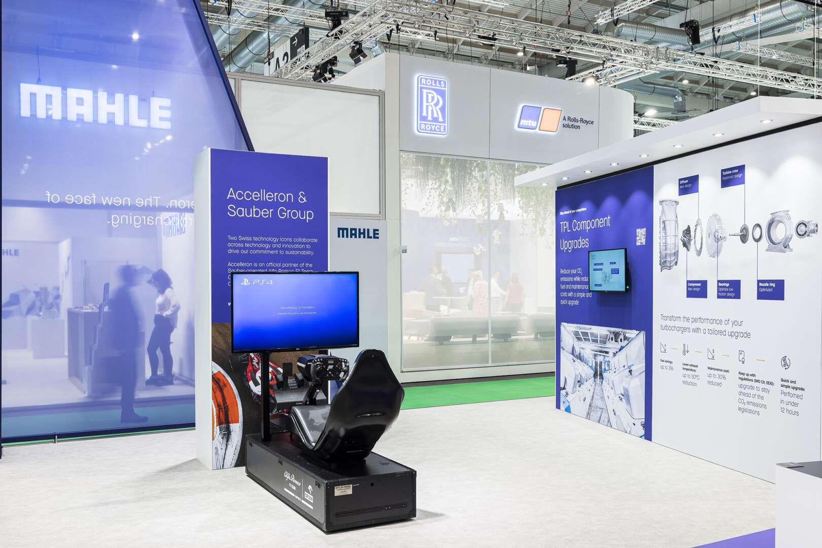 Exhibition Stand for Accelleron at the SMM Trade Show. Design and Standbuilding by Eldee Expo Experts.