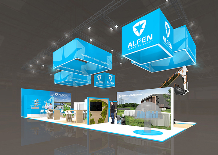 Alfen Booth Trade Show. Design by Eldee Expo Experts
