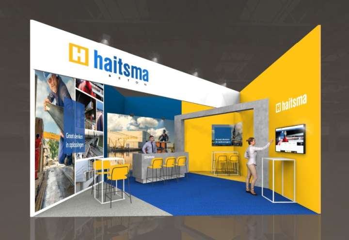 Standontwerp voor Haitsma Beton op de Infratech in de Ahoy Rotterdam.
